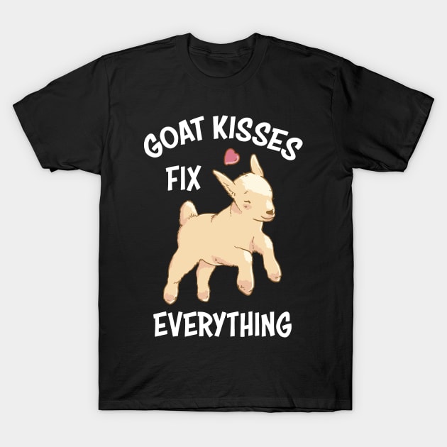 Spread Love and Laughter with Our Goat Kisses Fix Everything T-Shirt by star trek fanart and more